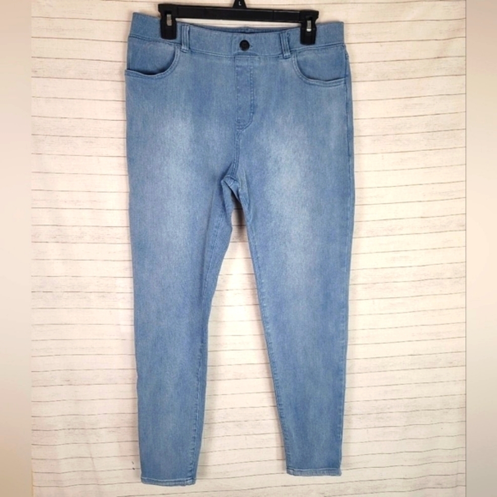 BETABRAND LIGHTWASH PULL ON JEGGINGS, SZ LARGE